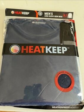 HeatKeep Men’s Long Sleeve Crew Neck Shirt - Navy